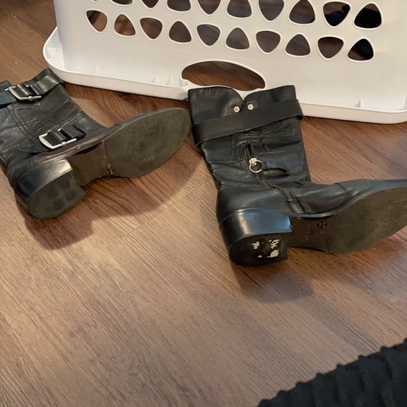 Vera Wang Lavender Label black motorcycle boots size 8.5 - Picture 6 of 6